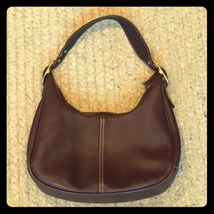 Coach Brown leather and gold hardware shou…